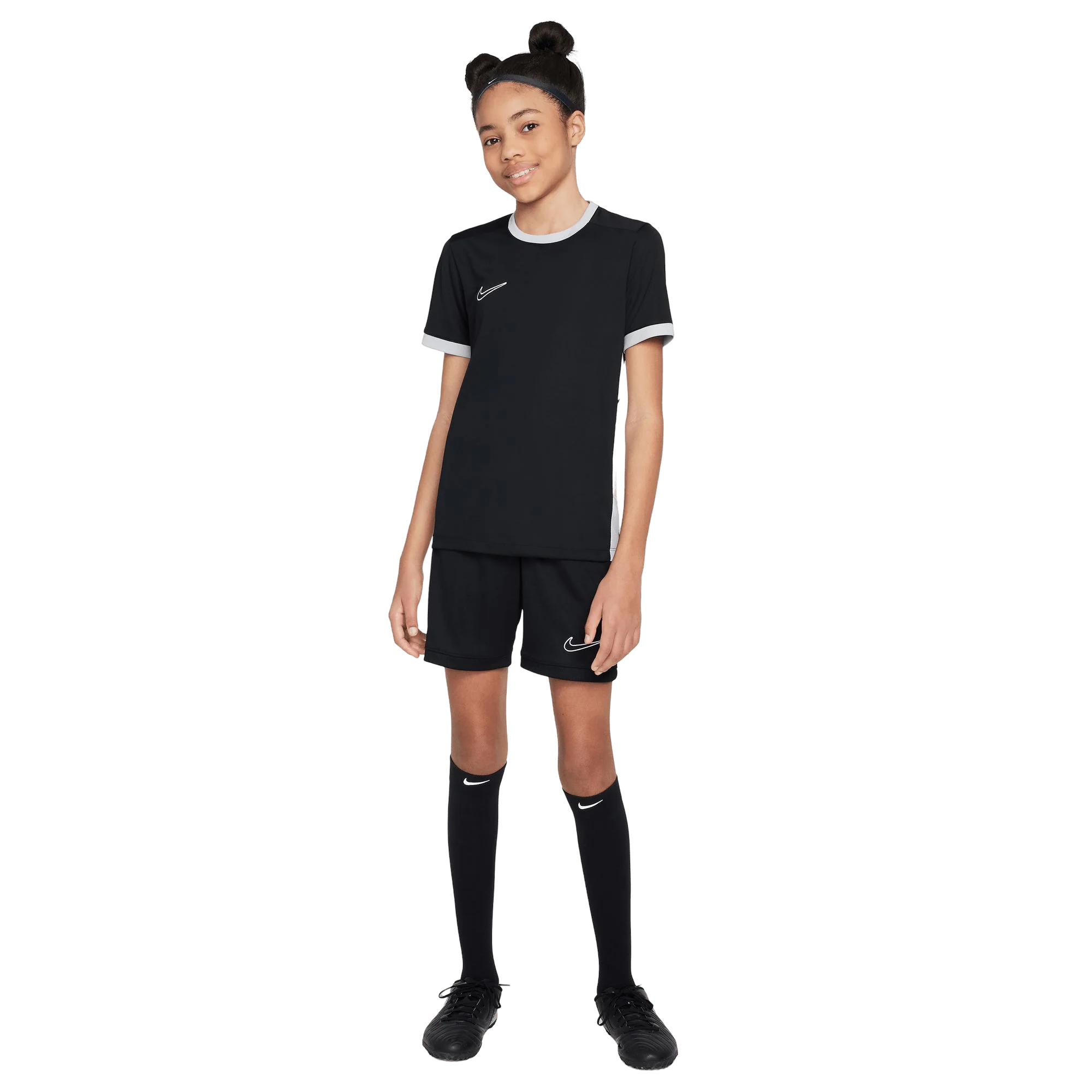 Nike Dri-Fit Academy Kids SS Football Top - Black - Image 3
