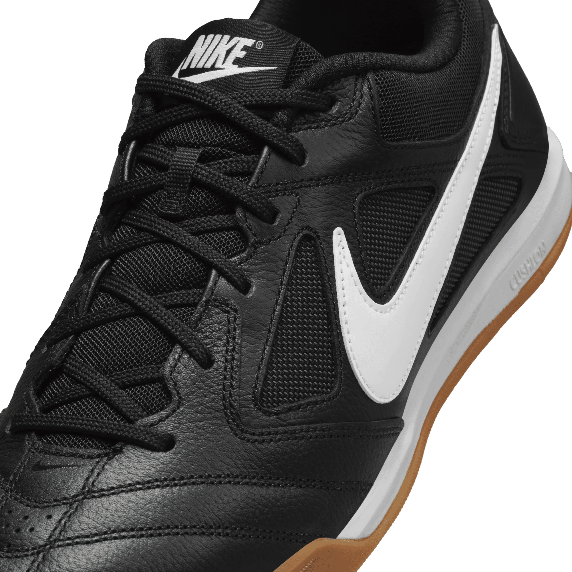 Nike Gato Indoor Senior Football Boots - Black/White/Gum - Image 9