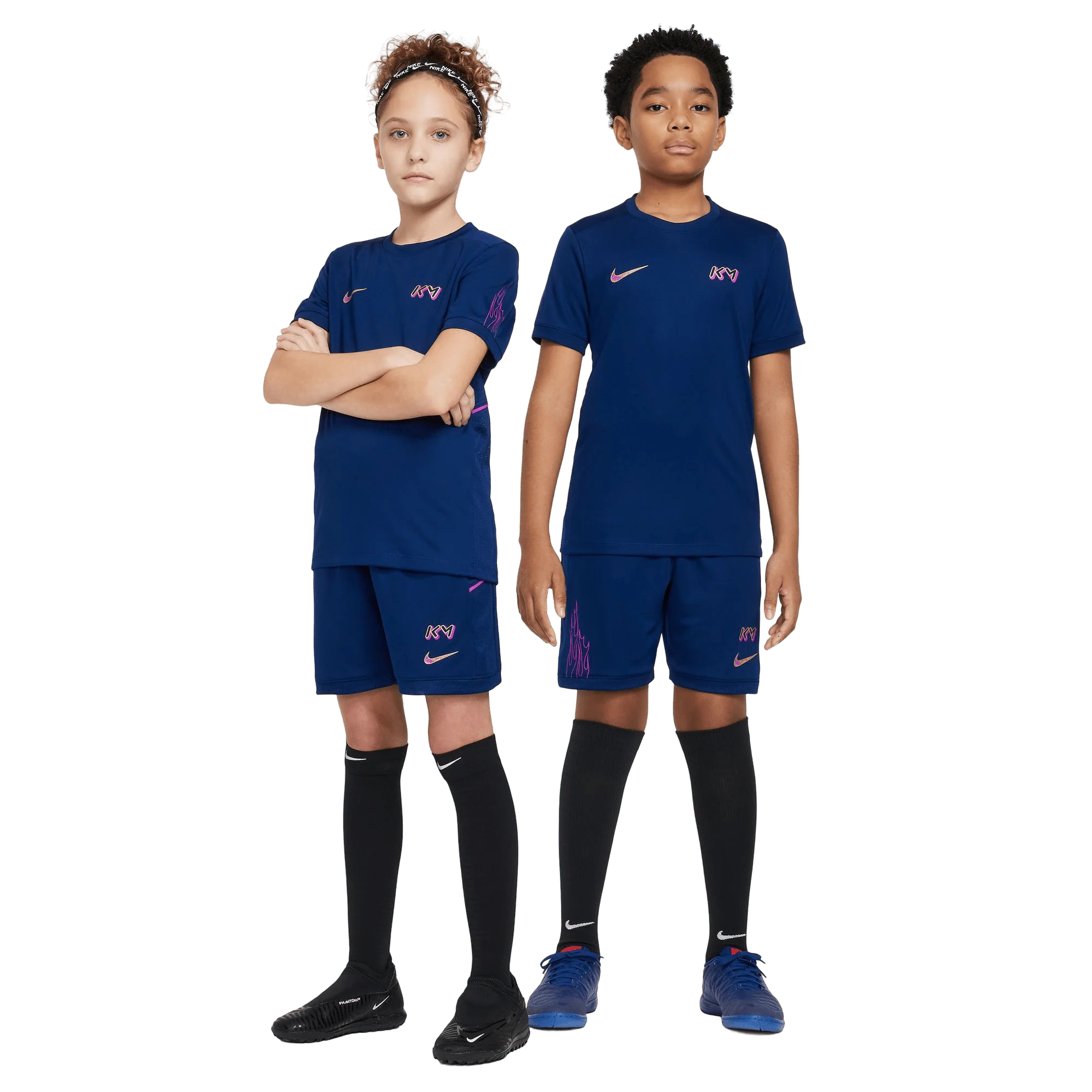 Nike Kylian Mbappe Academy Dri-FIT Kids Football Shorts - Blue - Image 5