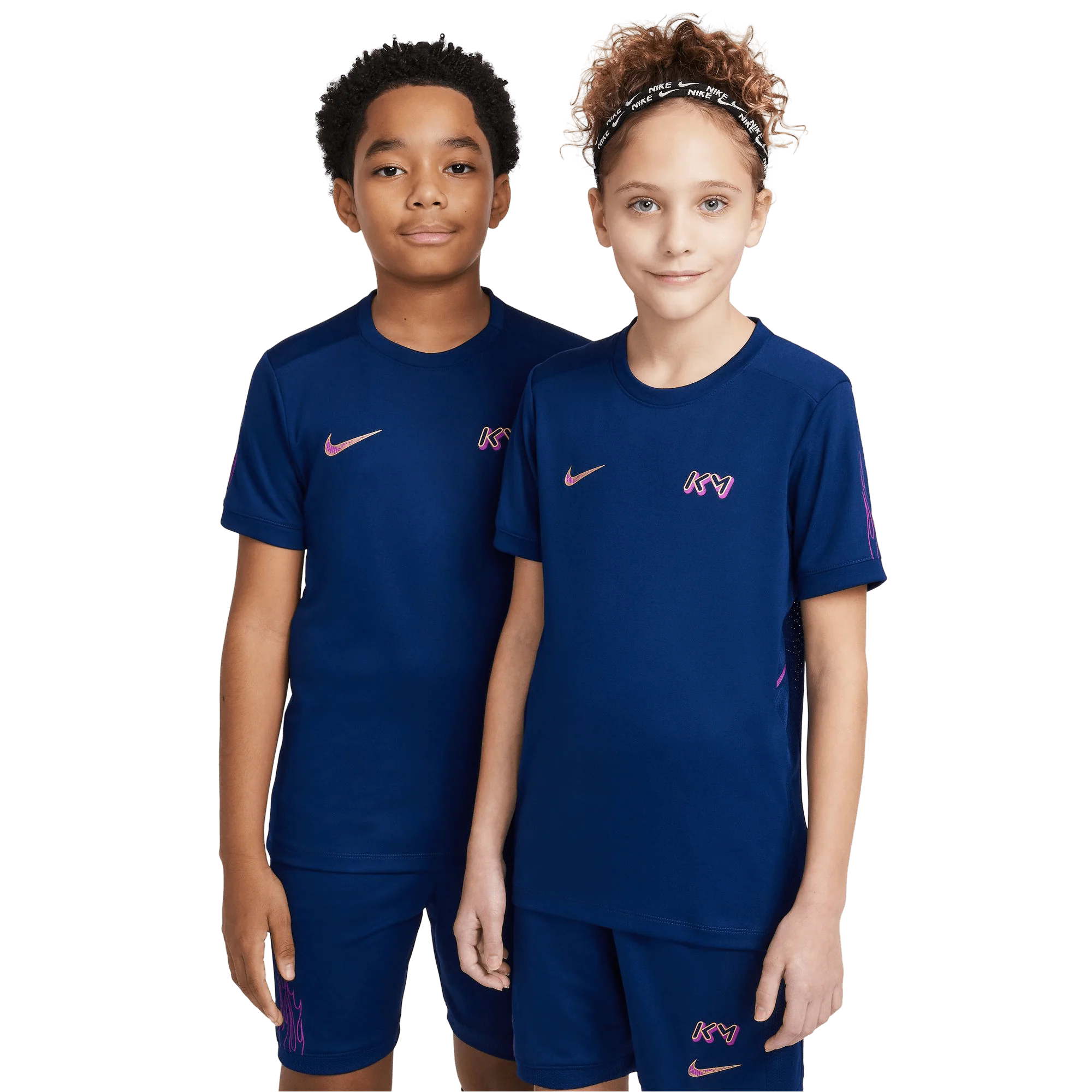 Nike Kylian Mbappe Academy Dri-FIT Kids Football Top - Blue - Image 3