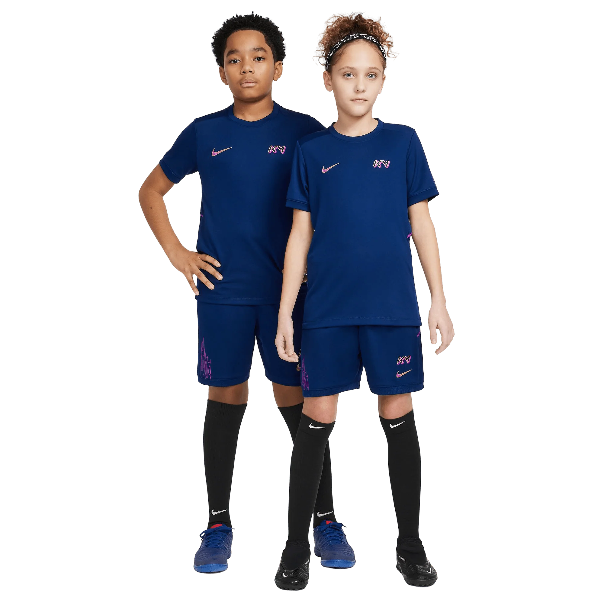 Nike Kylian Mbappe Academy Dri-FIT Kids Football Top - Blue - Image 6