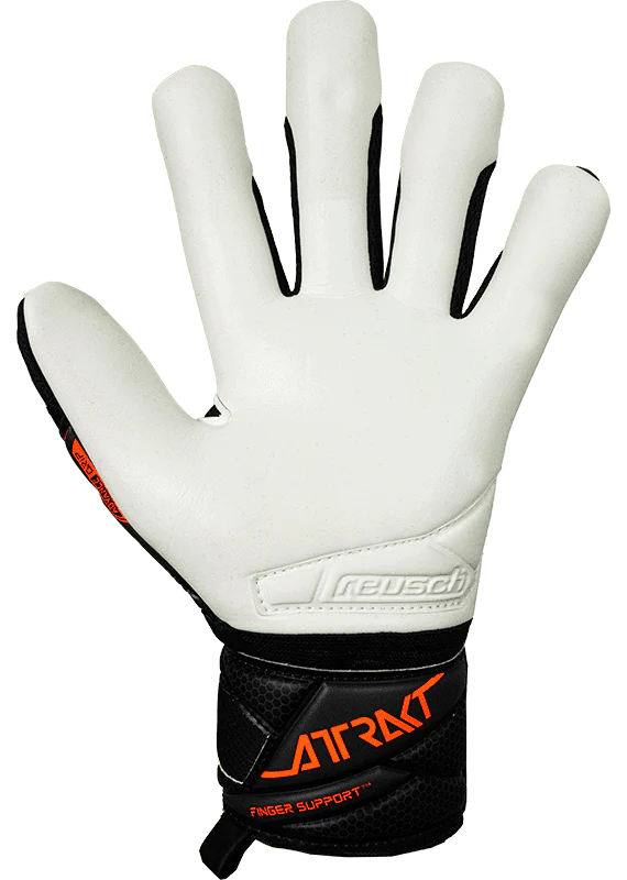 Reusch Attrakt Advance Finger Support-Blk/Orange - Image 2